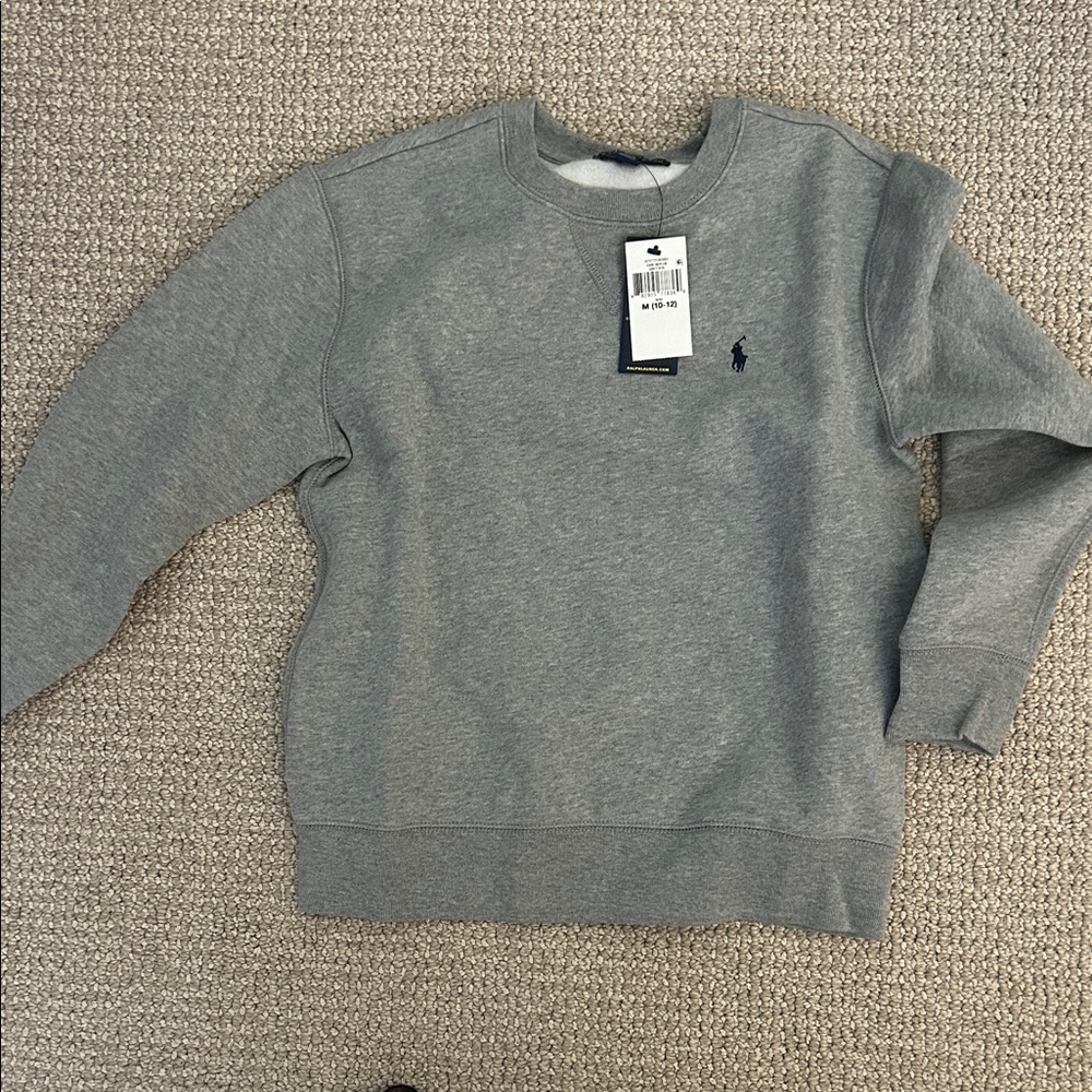 Polo by Ralph Lauren Youth Crewneck Sweater in Gray